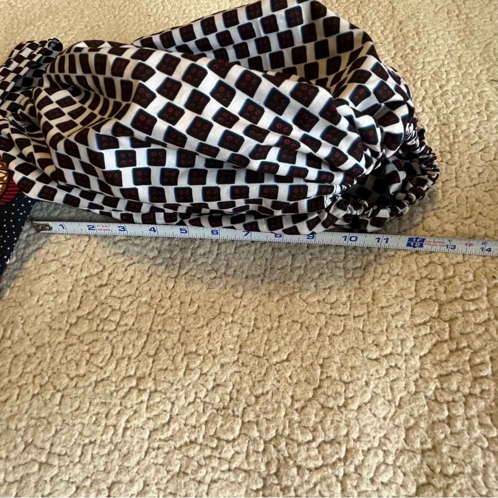 Homemade Custom Off Shoulder Top - Red‎ & Black Cinch Waist Puff Sleeves - Picture 12 of 13